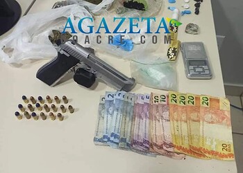 Monitorado por tornozeleira eletrônica é preso com arma de fogo e drogas