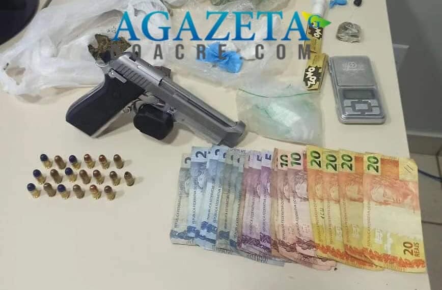 Monitorado por tornozeleira eletrônica é preso com arma de fogo e drogas