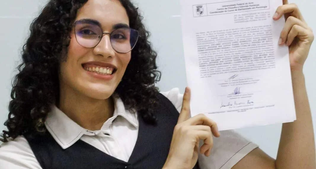 Eduarda Rodrigues é a primeira travesti psicóloga pela Ufac Foto: Arquivo Pessoal