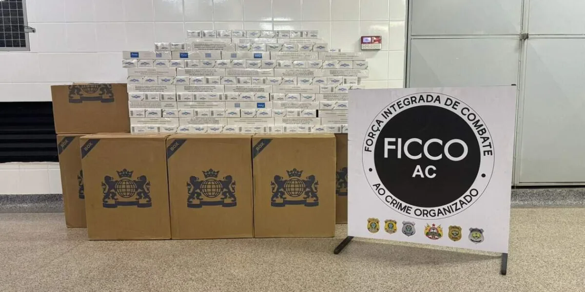 Forças de Seguranças apreendem veículo carregado com cigarros contrabandeados