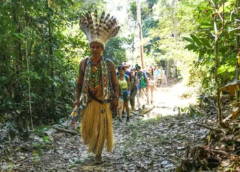 Segundo dia do 6° Festival Atsa Puyanawa é marcado por caminhada na floresta e consagração da medicina Ayahuasca