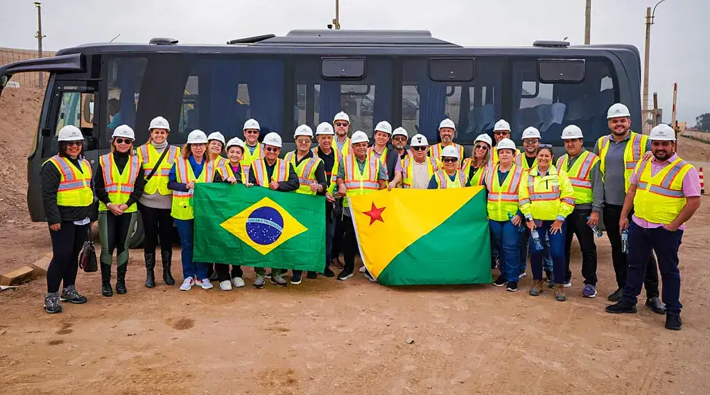 Missão de conhecimento às obras do Porto de Chancay em Lima, no Peru. Obra coloca o Acre em posição estratégica para exportação e importação de produtos. Foto: Jairo Carioca/Seict
