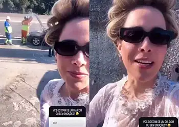 Carro de Wanessa Camargo pega fogo na estrada e causa transtorno: 'Fiquei assustada'