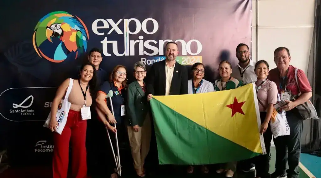 Parte da comitiva acreana na Expo Turismo Rondônia. Foto: Alice leão/Sete