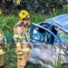 Motorista perde controle, capota veículo e cai em ribanceira na BR-364