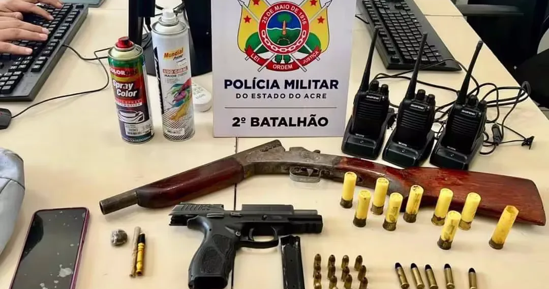 Faccionado é preso pela Polícia Militar com duas armas de fogo no Taquari