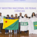 Estudantes e orientador na 5ª Mostra Nacional de feiras de Ciências