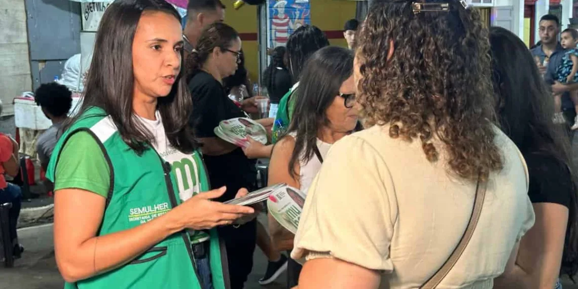 Secretaria da Mulher realiza ação educativa no Arraial Cultural e alcança mais de 400 pessoas