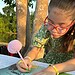 A escritora Laura Mota tem apenas 7 anos e já irá publicar o seu segundo  livro. Foto: cedida