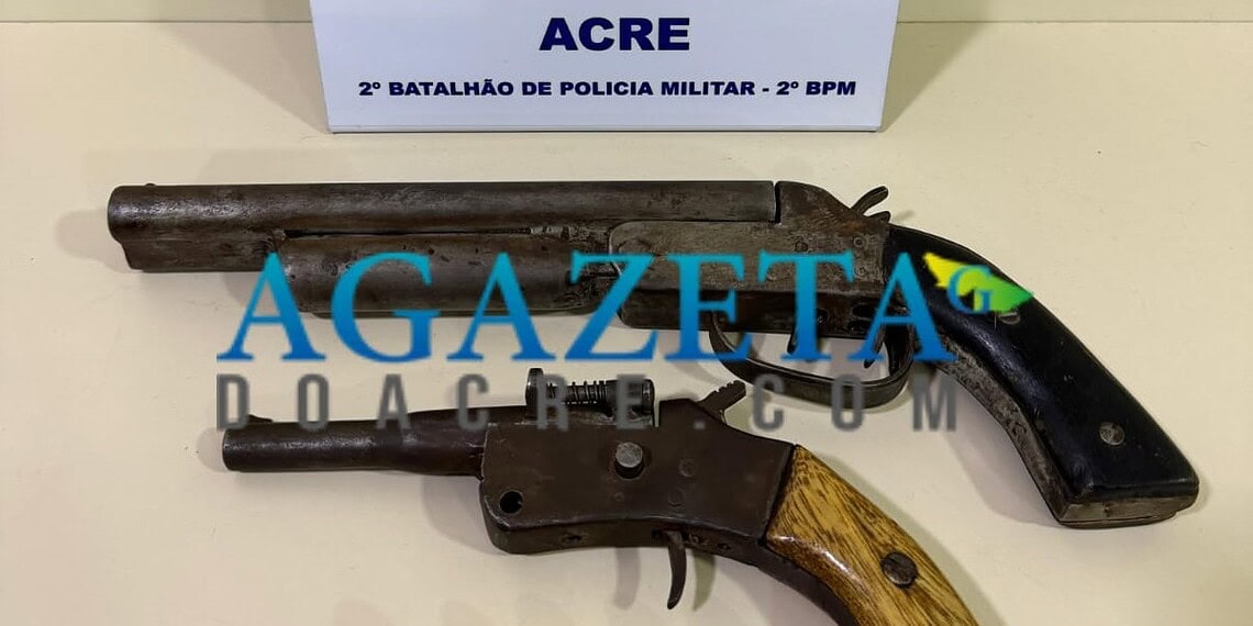 Policiais Militares apreendem armas de fogo municiadas no Segundo Distrito de Rio Branco