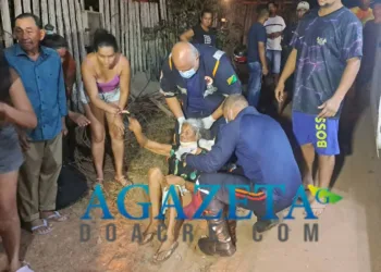 Aposentada fica ferida após ser atropelada por motociclista em Rio Branco