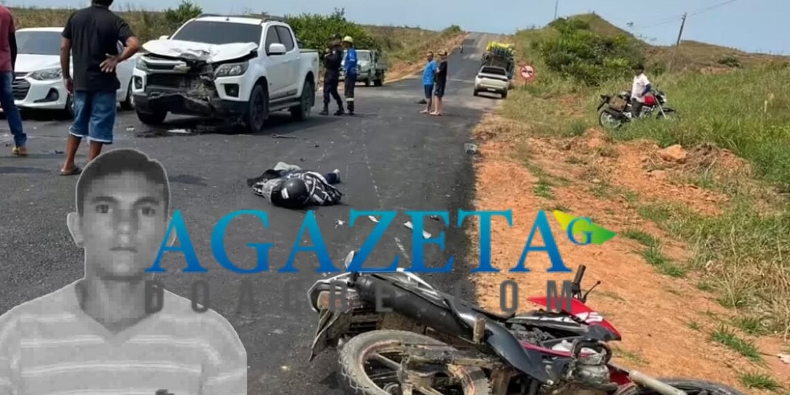 Motociclista morre ao colidir com caminhonete em estrada no interior do Acre