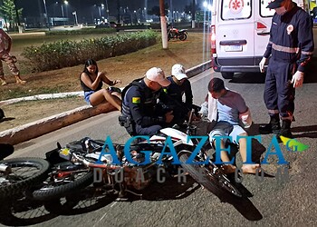 Casal em motocicleta sofre acidente ao tentar fugir de blitz na AC-40