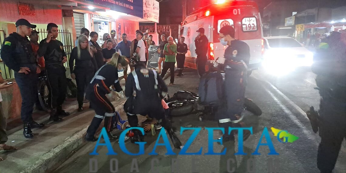 Criança de 7 anos sofre traumatismo craniano após ser atropelada por motociclista em Rio Branco
