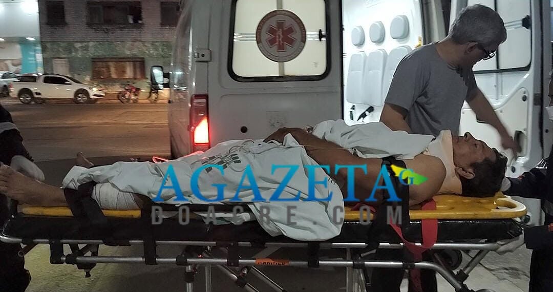 Homem fica em estado grave após atropelamento no interior e é transferido para o PS da Capital; motorista fugiu sem prestar socorro