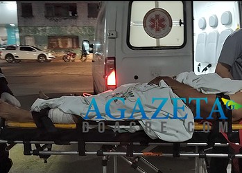 Homem fica em estado grave após atropelamento no interior e é transferido para o PS da Capital; motorista fugiu sem prestar socorro