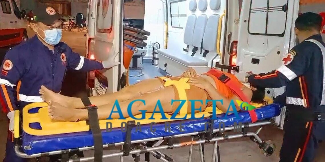 Motociclista perde o controle na BR-364 e é encaminhada ao Pronto Socorro com suspeita de fraturas