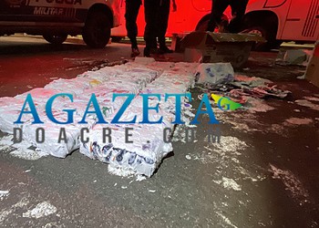 Polícia apreende quase 50 quilos de droga escondidos em latas de tinta em ônibus na rodoviária de Rio Branco