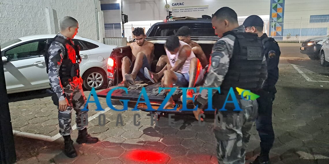 Giro prende trio de faccionados com armas e munições em bairro do segundo distrito de Rio Branco