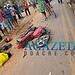 Acidente envolvendo caminhão, motocicleta e bicicleta deixa motociclista gravemente ferido no Acre