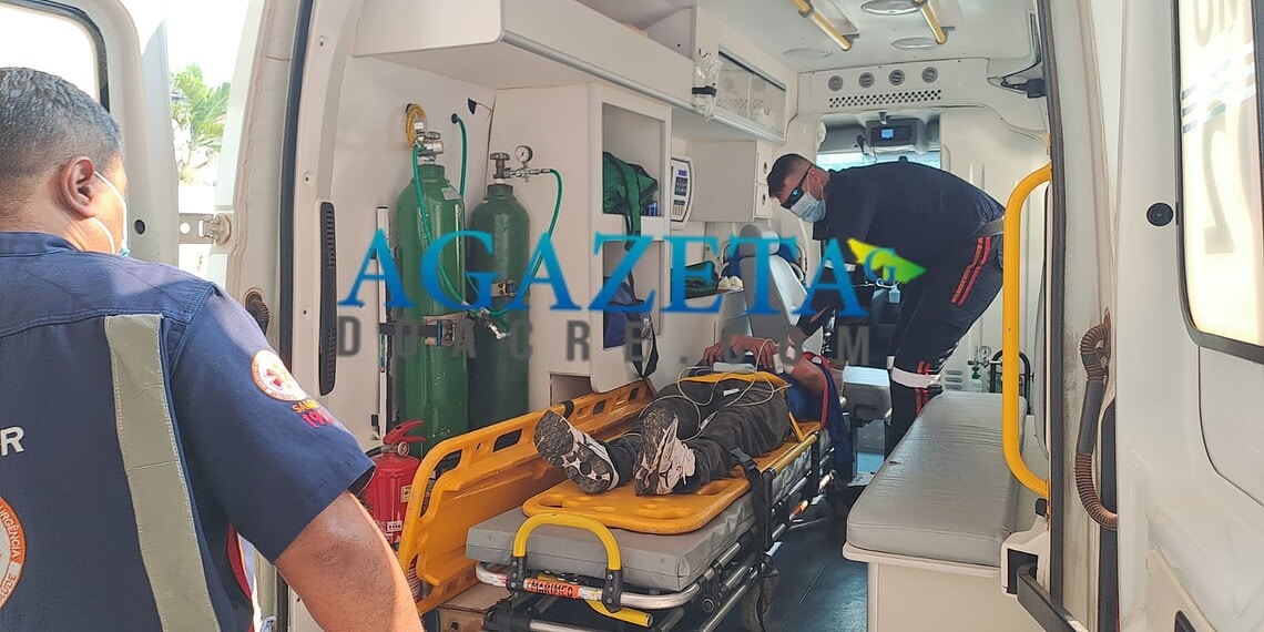 Homem cai de 8 metros de altura enquanto trabalhava; funcionário não estaria usando equipamento de segurança