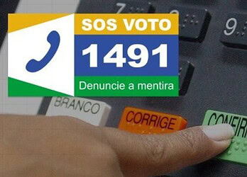 SOS VOTO: cidadão pode denunciar mentiras sobre o processo eleitoral pelo 1491