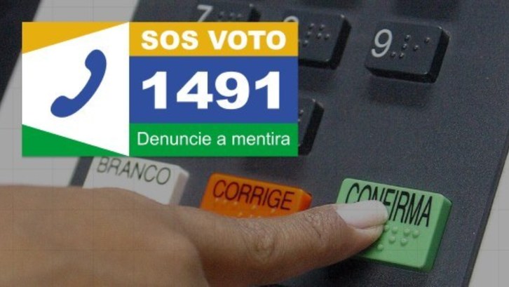 SOS VOTO: cidadão pode denunciar mentiras sobre o processo eleitoral pelo 1491