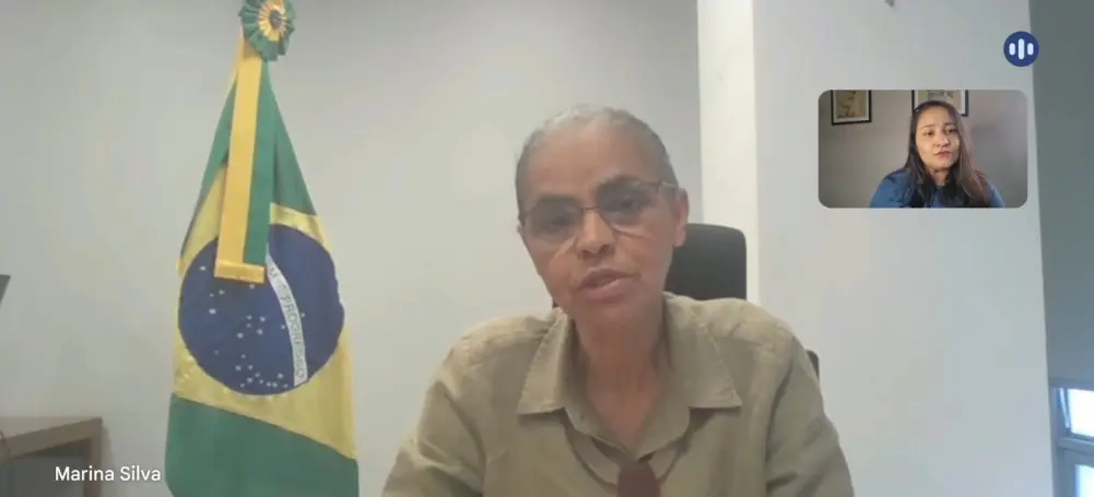 Ministra do Meio Ambiente em entrevista A Gazeta do Acre. Foto: Reprodução
