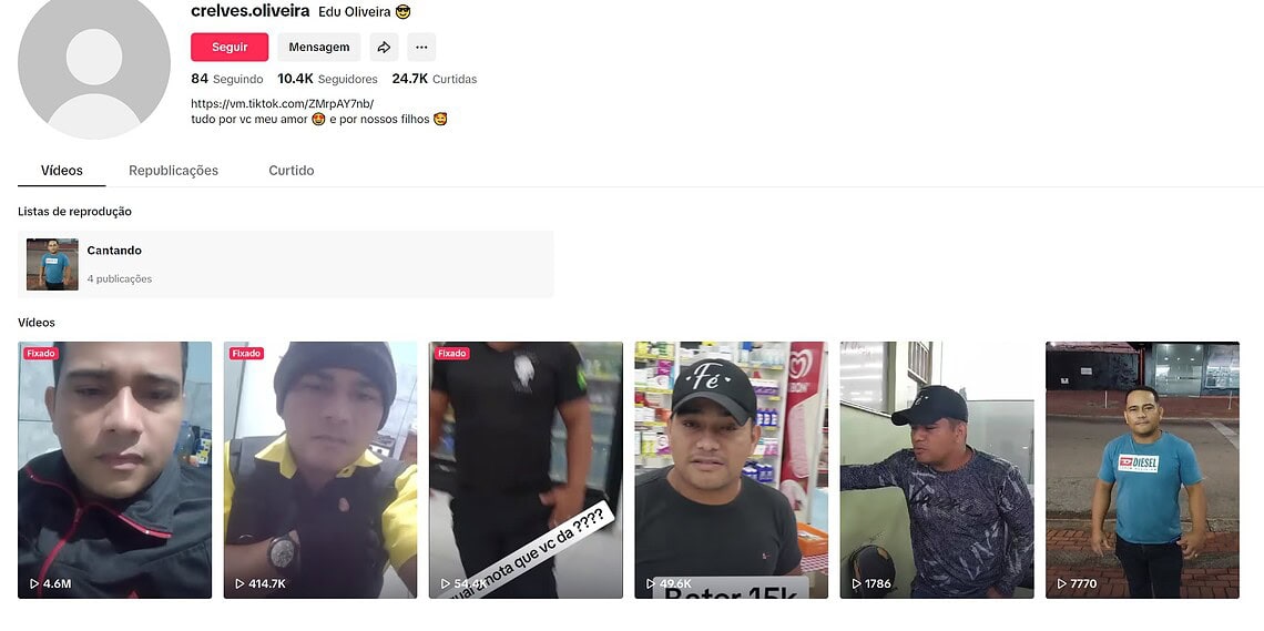 Acreano viraliza no TikTok mais uma vez com música para a filha