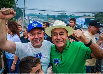 Bocalom e Alysson recebem abraço da regional Cadeia Velha e carreata leva às ruas 800 veículos, entre carros e motos