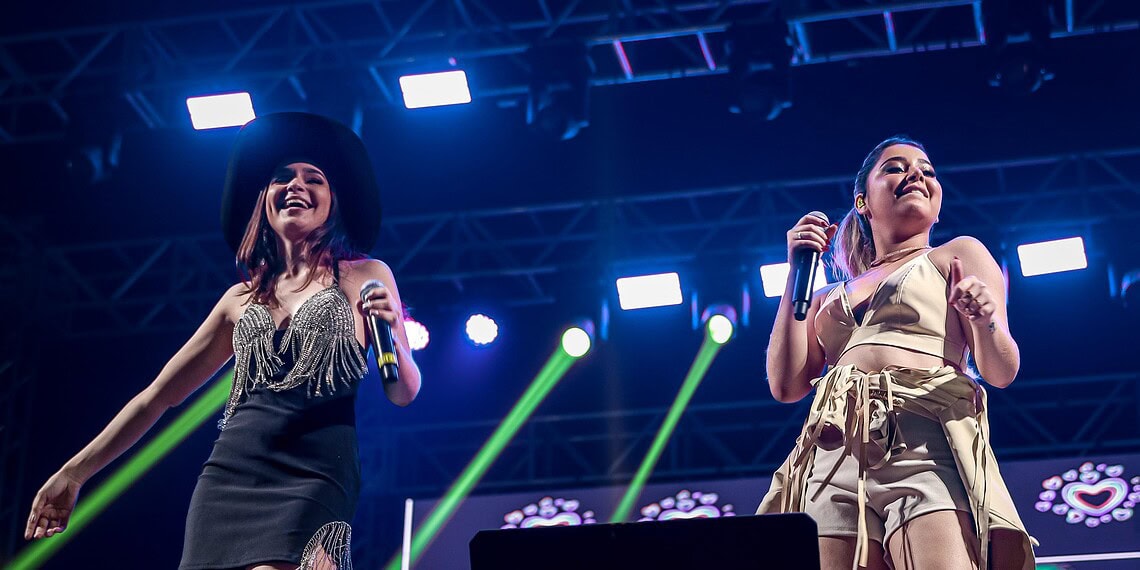 Priscila Flor e Marília Tavares na Expoacre 2024. Foto: Secom