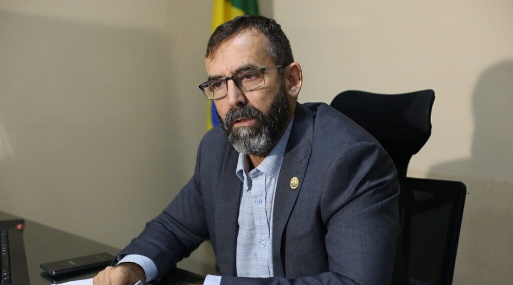 Para o secretário Estado de Justiça e Segurança Pública, a parceria entre o Estado e os municípios é fundamental para essa luta contra o feminicídio. Foto: Dhárcules Pinheiro/ Sejusp
