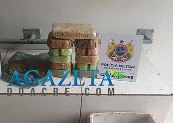 No Acre, cães farejadores encontram mais de 10 quilos de cocaína escondidos em latas