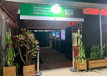 Na Expoacre, espaço imersivo convida população a refletir sobre eventos climáticos extremos