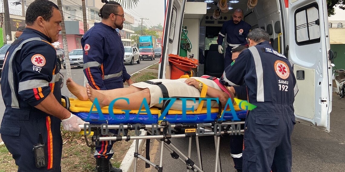 Motociclista sofre acidente enquanto ia a um posto de saúde; vítima teve traumatismo craniano leve