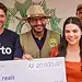 Celso Jr e Giovana Lima representaram o grupo Ferlim Indústria e Comércio que ganhou o prêmio de Melhor Stand da Expoacre 2024