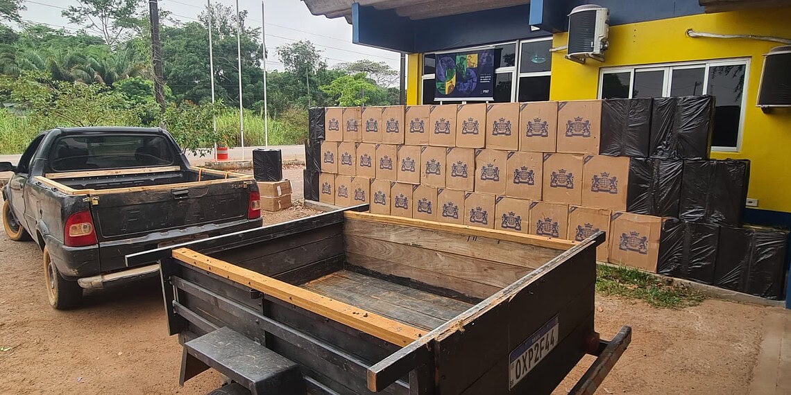 PRF apreende 22.500 maços de cigarros de origem estrangeira no Acre