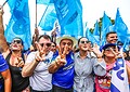 Militância 22 lota sede de emissora para receber Bocalom no primeiro debate