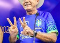 Militância 22 lota sede de emissora para receber Bocalom no primeiro debate