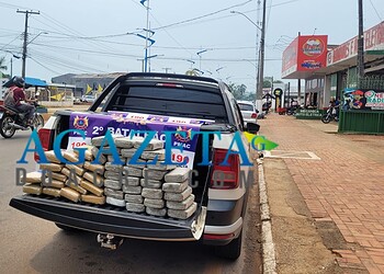 Casal é preso transportando 50 kg de drogas em Rio Branco