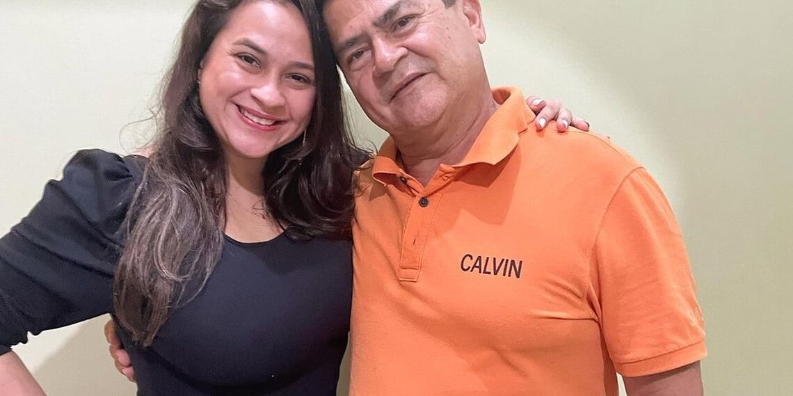 Vanessa Facundes e o pai, João Facundes. Foto: Reprodução/redes sociais