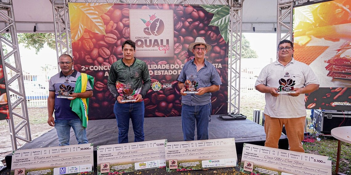 Estado premia melhor café robusta do Acre no 2° Concurso de Qualidade do Café. Foto: Cleiton Lopes/Secom