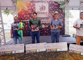 Estado premia melhor café robusta do Acre no 2° Concurso de Qualidade do Café. Foto: Cleiton Lopes/Secom