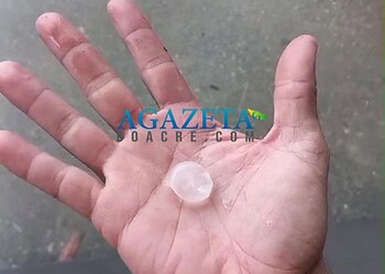Chuva de granizo assusta moradores de Brasiléia; entenda o fenômeno