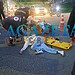 Motociclista é atropelado por carro e sofre fratura exposta na perna