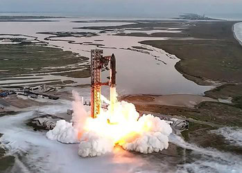 SpaceX, de Musk, lança 5º voo da Starship e conquista meta inédita