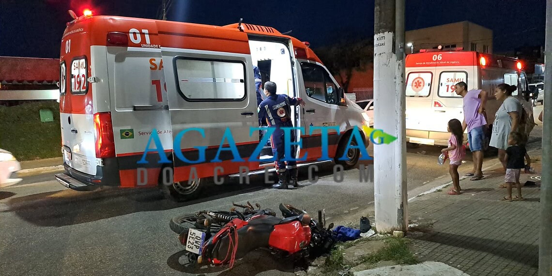 Motociclista sofre traumatismo craniano após veículo sair de rua sem respeitar preferencial em Rio Branco