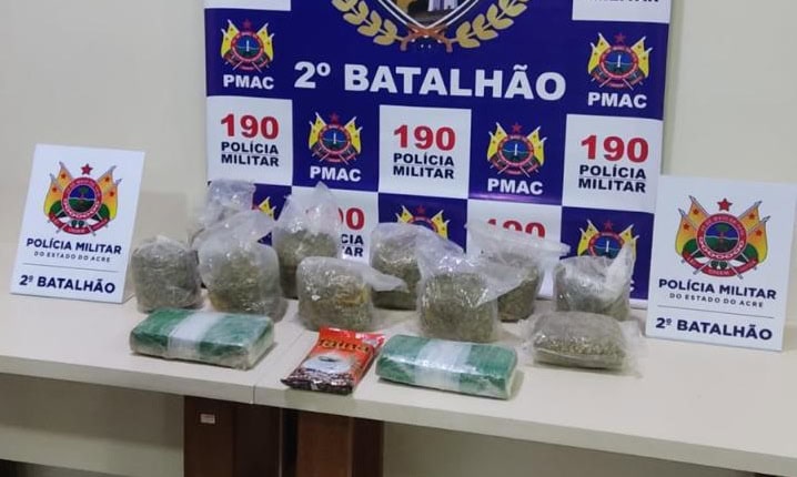 Polícia Militar apreende mais de 7 kg de drogas em operação no bairro Vila Acre