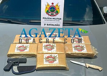 Casal é preso em flagrante transportando 7 kg de skank