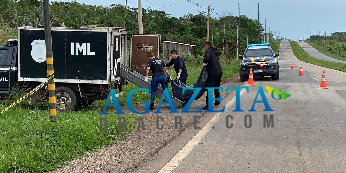 Mãe e filho morrem em acidente de moto na BR-364, em Rio Branco